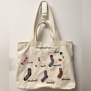Cute French Embroidered Canves Bag